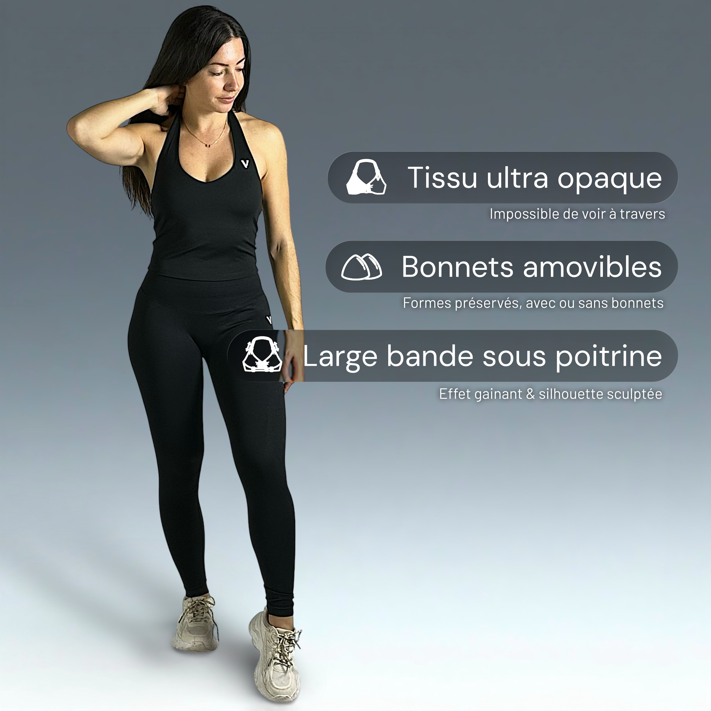 Crop Top Momentum Graphite