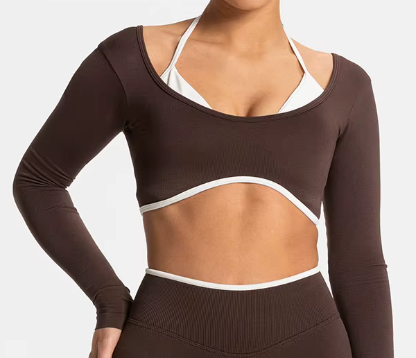 Haut manches longues Curve Chocolat