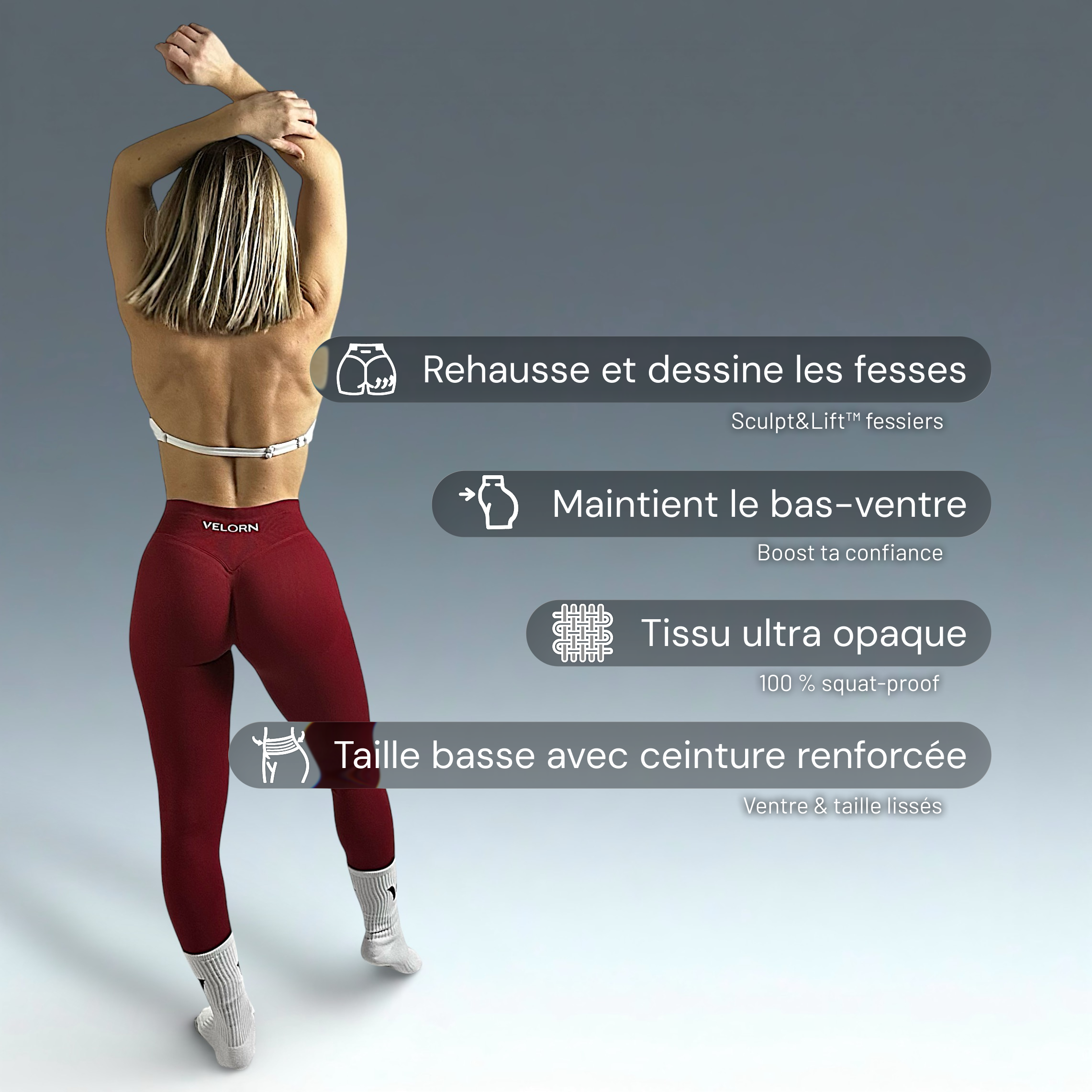 Legging Momentum Bordeaux